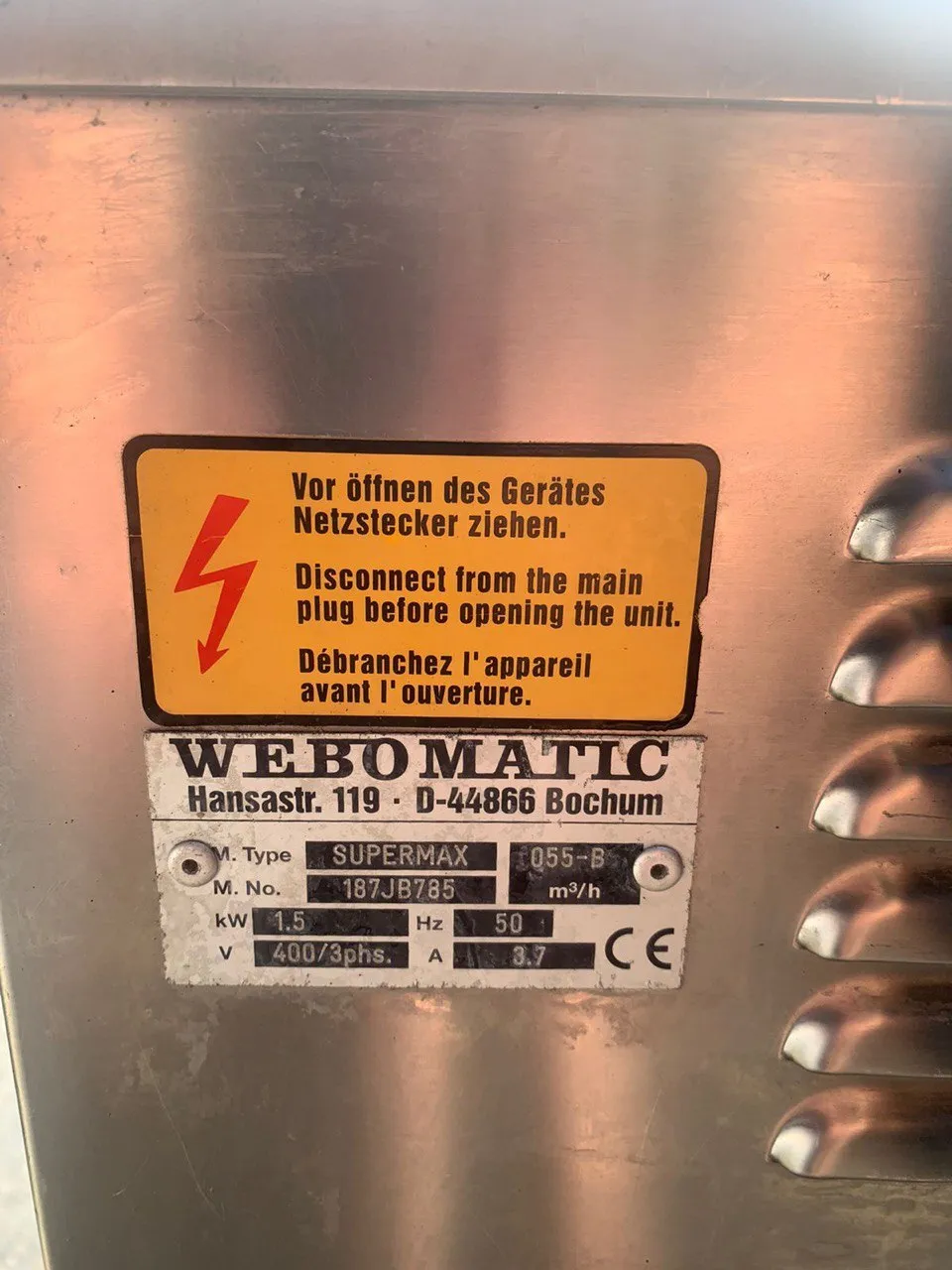 вакууматор Webomatic Supermax (Германия) в Москве и Московской области 3